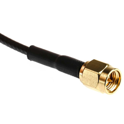 TE Connectivity Male SMA to Male SMA Coaxial Cable, 1m, RG174 Coaxial, Terminated