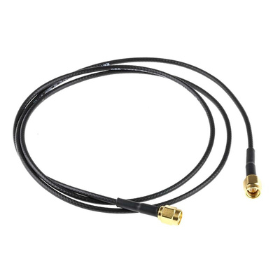 TE Connectivity Male SMA to Male SMA Coaxial Cable, 1m, RG174 Coaxial, Terminated