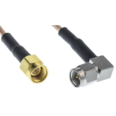 TE Connectivity Male SMA to Male SMA Coaxial Cable, 250mm, RG316 Coaxial, Terminated