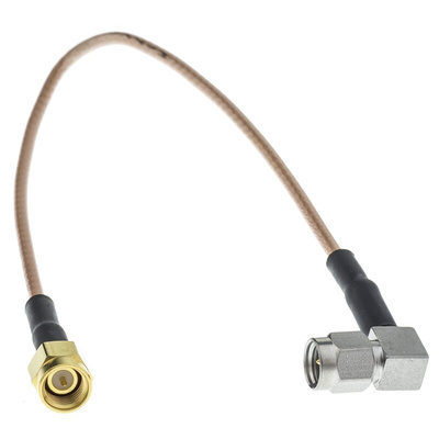 TE Connectivity Male SMA to Male SMA Coaxial Cable, 250mm, RG316 Coaxial, Terminated