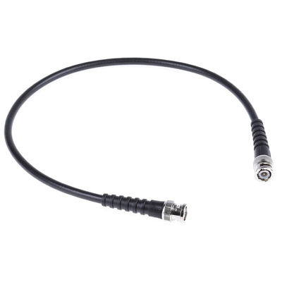 RS PRO Male BNC to Male BNC Coaxial Cable, 500mm, RG59 Coaxial, Terminated