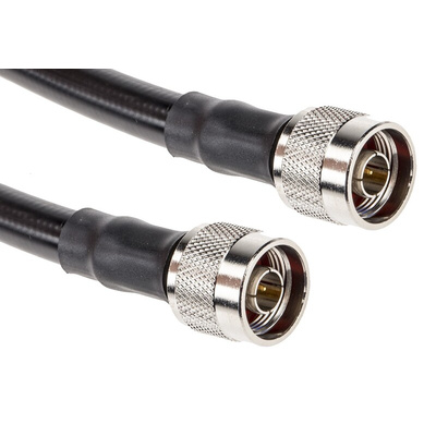 RS PRO Male N Type to Male N Type Coaxial Cable, 1m, RG214 Coaxial, Terminated
