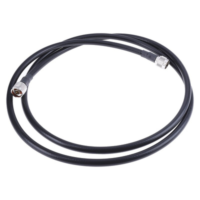 RS PRO Male N Type to Male N Type Coaxial Cable, 2m, RG213 Coaxial, Terminated