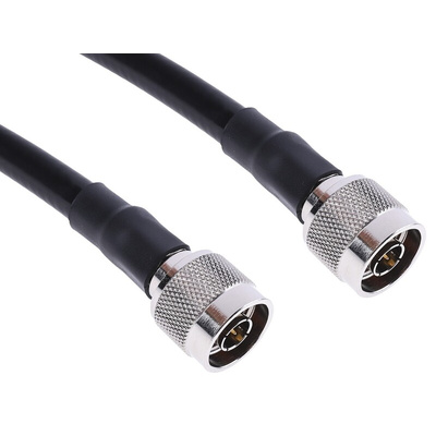 RS PRO Male N Type to Male N Type Coaxial Cable, 2m, RG213 Coaxial, Terminated
