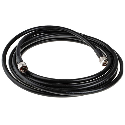 RS PRO Male N Type to Male N Type Coaxial Cable, 5m, RG213 Coaxial, Terminated