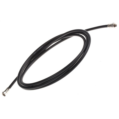 Radiall Male F Type to Male F Type Coaxial Cable, 2m, RG59 Coaxial, Terminated