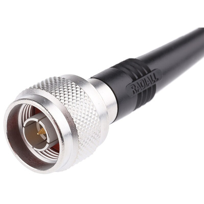 Radiall Male BNC to Male N Type Coaxial Cable, 1m, RG58 Coaxial, Terminated