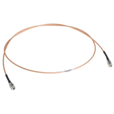 Radiall Male SMA to Male SMA Coaxial Cable, 1m, RG316 Coaxial, Terminated