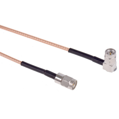 Radiall Male SMA to Male SMA Coaxial Cable, 500mm, RG316 Coaxial, Terminated