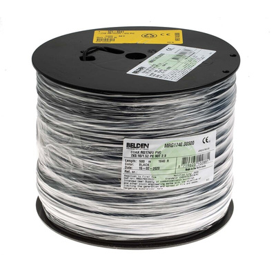 Belden MRG1740 Series Coaxial Cable, 500m, RG174/U Coaxial, Unterminated