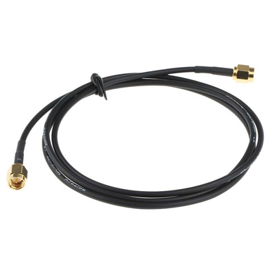 RS PRO Male SMA to Male SMA Coaxial Cable, 1m, RG174 Coaxial, Terminated