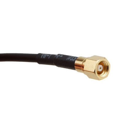 RS PRO Male SMC to Male SMC Coaxial Cable, 1m, RG174 Coaxial, Terminated