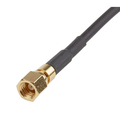 RS PRO Male SMC to Male SMC Coaxial Cable, 1m, RG174 Coaxial, Terminated