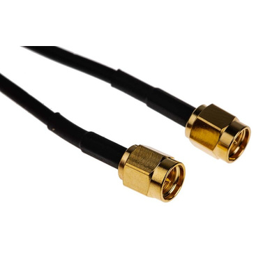 RS PRO Male SMA to Male SMA Coaxial Cable, 320mm, RG174/U Coaxial, Terminated