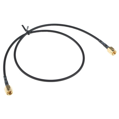 RS PRO Male SMA to Male SMA Coaxial Cable, 520mm, RG174/U Coaxial, Terminated