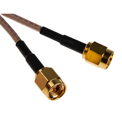 RS PRO Male SMA to Male SMA Coaxial Cable, 255mm, RG316/U Coaxial, Terminated