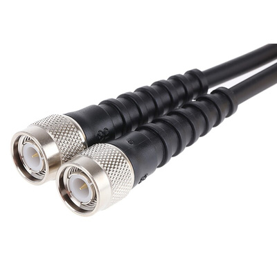 RS PRO Male TNC to Male TNC Coaxial Cable, 500mm, RG58C/U Coaxial, Terminated