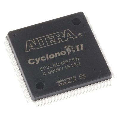 Altera FPGA EP2C8Q208C8N, Cyclone II 8256 Cells, 8256 Blocks, 208-Pin PQFP