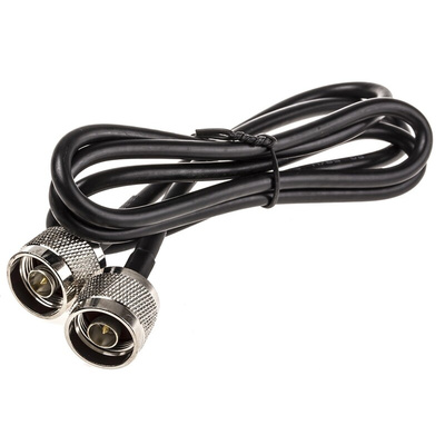 RF Solutions Male N Type to Male N Type Coaxial Cable, 1m, RG58 Coaxial, Terminated