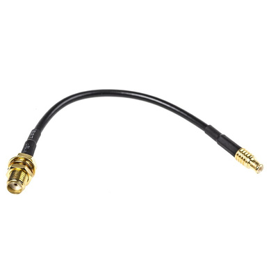RF Solutions Female SMA to Male MCX Coaxial Cable, 100mm, RG174/U Coaxial, Terminated