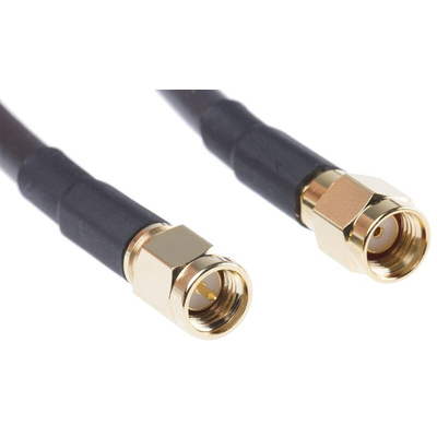 Mobilemark Male SMA to Male RP-SMA Coaxial Cable, 3m, RF195 Coaxial, Terminated