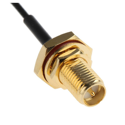 RS PRO Female RP-SMA to Female U.FL Coaxial Cable, 100mm, RF Coaxial, Terminated
