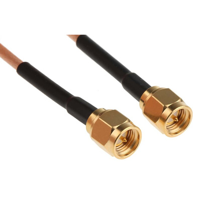 Cinch Connectors 415 Series Male SMA to Male SMA Coaxial Cable, 457.2mm, RG316 Coaxial, Terminated