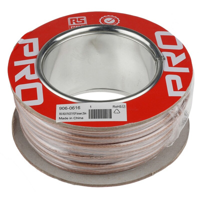 RS PRO Coaxial Cable, 25m, RG179 Coaxial, Unterminated