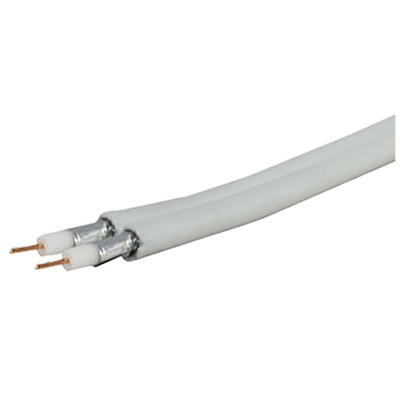 RS PRO SDI Coaxial Cable, 250m, Twin RG6 Coaxial, Unterminated