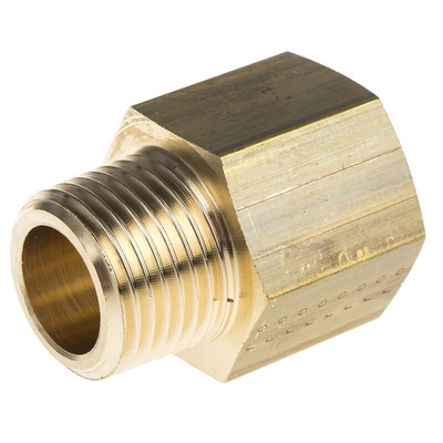 Legris Series Straight Threaded Adaptor, R 1/2 Male to NPT 1/2 Female, Threaded Connection Style