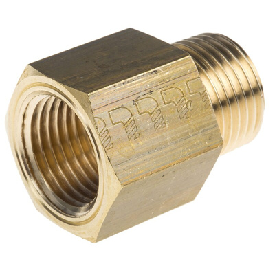 Legris Series Straight Threaded Adaptor, R 1/2 Male to NPT 1/2 Female, Threaded Connection Style