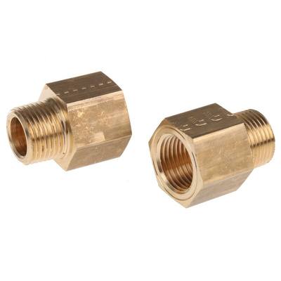 Legris LF3000 Series Straight Threaded Adaptor, R 3/8 Male to NPT 3/8 Female, Threaded Connection Style