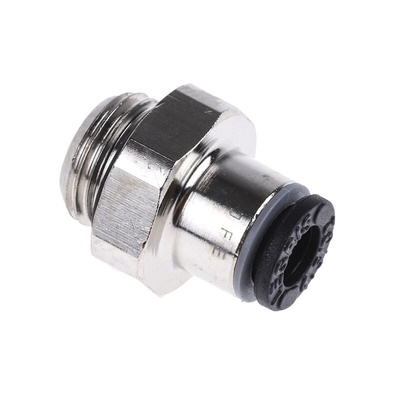 Legris LF3000 Series Straight Threaded Adaptor, G 1/8 Male to Push In 4 mm, Threaded-to-Tube Connection Style