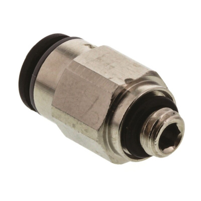 Legris LF3000 Series Straight Threaded Adaptor, M5 Male to Push In 4 mm, Threaded-to-Tube Connection Style