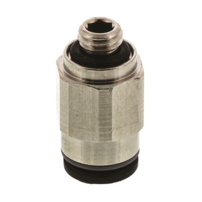 Legris LF3000 Series Straight Threaded Adaptor, M5 Male to Push In 4 mm, Threaded-to-Tube Connection Style