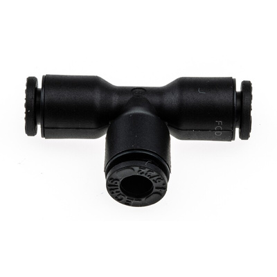 Legris LF3000 Series Tee Tube-to-Tube Adaptor Push In 4 mm, Push In 4 mm to Push In 4 mm, Tube-to-Tube Connection Style