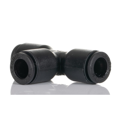 Legris LF3000 Series Tee Tube-to-Tube Adaptor Push In 6 mm, Push In 6 mm to Push In 6 mm, Tube-to-Tube Connection Style