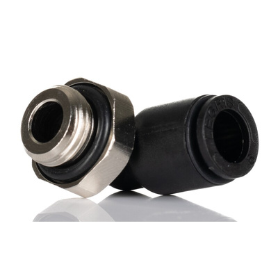 Legris LF3000 Series Elbow Threaded Adaptor, G 1/8 Male to Push In 6 mm, Threaded-to-Tube Connection Style