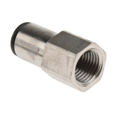 Legris LF3000 Series Straight Threaded Adaptor, G 1/4 Female to Push In 8 mm, Threaded-to-Tube Connection Style