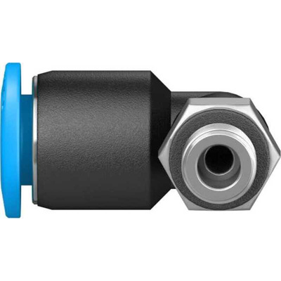 Festo QS Series Elbow Threaded Adaptor, M5 Male to Push In 6 mm, Threaded-to-Tube Connection Style, 153335