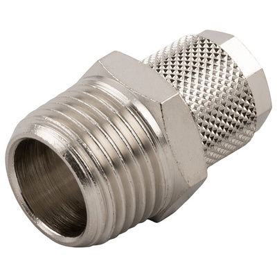 RS PRO Stud Fitting, R 1/2 Male to Push In 12 mm, Threaded-to-Tube Connection Style
