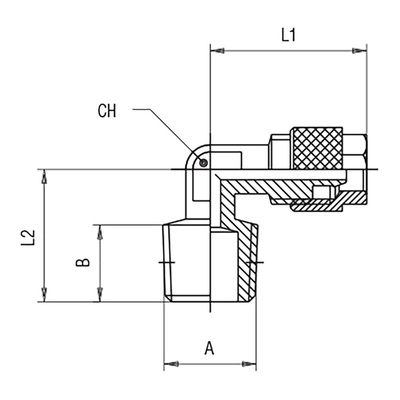 RS PRO Stud Fitting, R 3/8 Male to Push In 10 mm, Threaded-to-Tube Connection Style