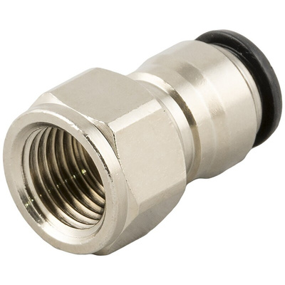 RS PRO Push-in Fitting, M5 Female to Push In 4 mm, Threaded-to-Tube Connection Style