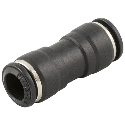 RS PRO Push-in Fitting, Push In 6 mm to Push In 6 mm, Tube-to-Tube Connection Style