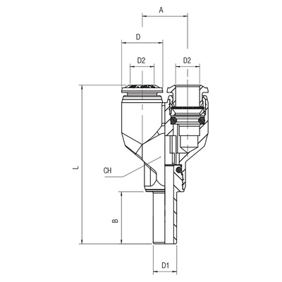RS PRO Push-in Fitting, Push In 8 mm to Push In 8 mm, Tube-to-Tube Connection Style
