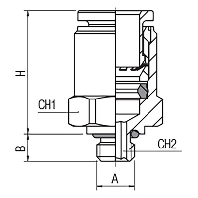 RS PRO Push-in Fitting, G 1/8 Male to Push In 4 mm, Threaded-to-Tube Connection Style