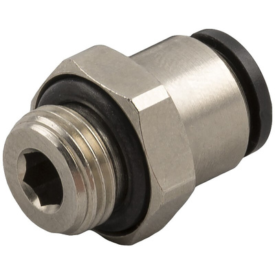 RS PRO Push-in Fitting, G 1/8 Male to Push In 4 mm, Threaded-to-Tube Connection Style