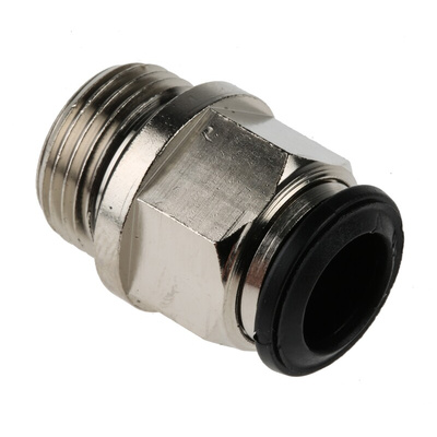 RS PRO Push-in Fitting, G 3/8 Male to Push In 10 mm, Threaded-to-Tube Connection Style
