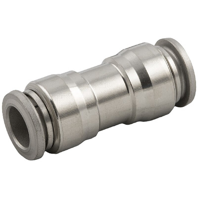 RS PRO Push-in Fitting, Push In 4 mm to Push In 4 mm, Tube-to-Tube Connection Style