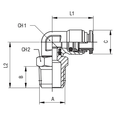 RS PRO Push-in Fitting, R 1/4 Male to Push In 8 mm, Threaded-to-Tube Connection Style
